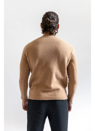 copy of Camel-colored men's virgin wool crew-neck sweater