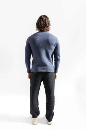 copy of Camel-colored men's virgin wool crew-neck sweater