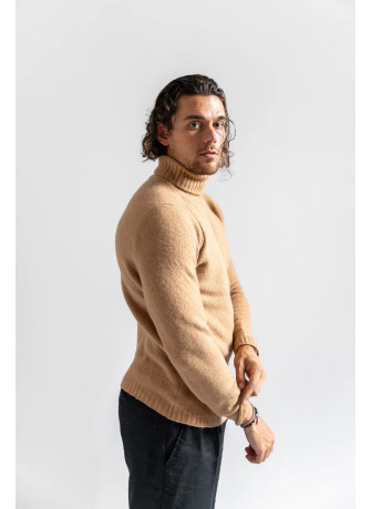 copy of Camel men's virgin wool cyclist neck sweater