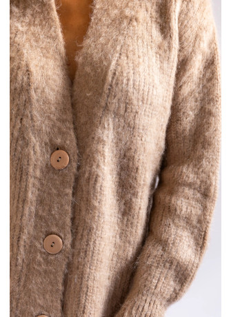 copy of Solid color brushed kid mohair cardigan