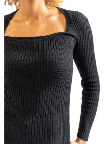 copy of Square-neck sweater in wool and cashmere