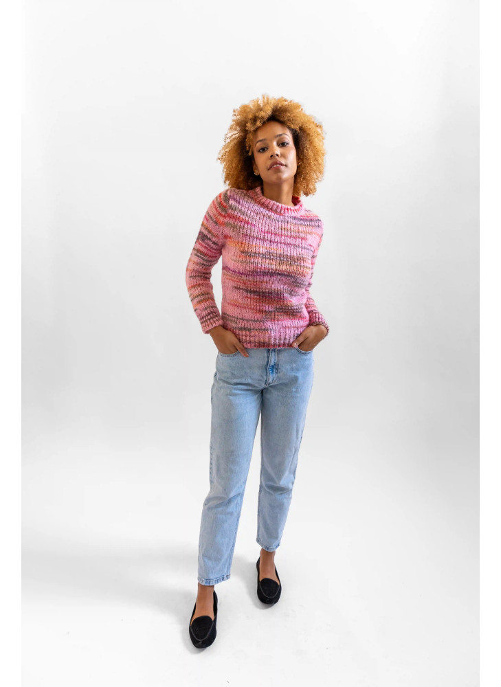 copy of Printed yarn wool blend crew neck sweater