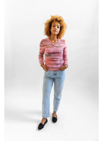 copy of Printed yarn wool blend V-neck sweater