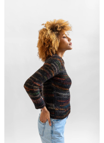 copy of Printed yarn wool blend V-neck sweater