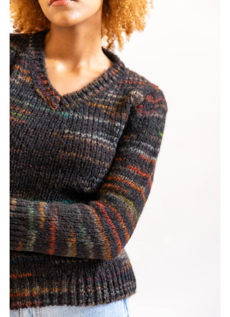 copy of Printed yarn wool blend V-neck sweater