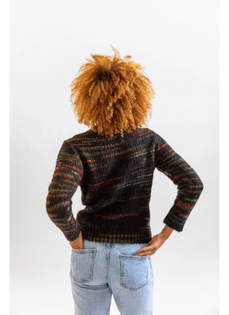 copy of Printed yarn wool blend V-neck sweater