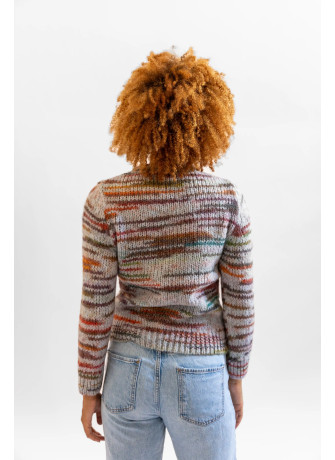 copy of Printed yarn wool blend V-neck sweater