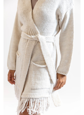 copy of Knitted coat with fringes