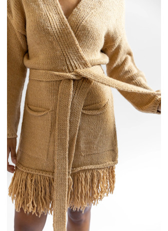 copy of Knitted coat with fringes