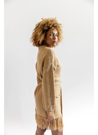 copy of Knitted coat with fringes