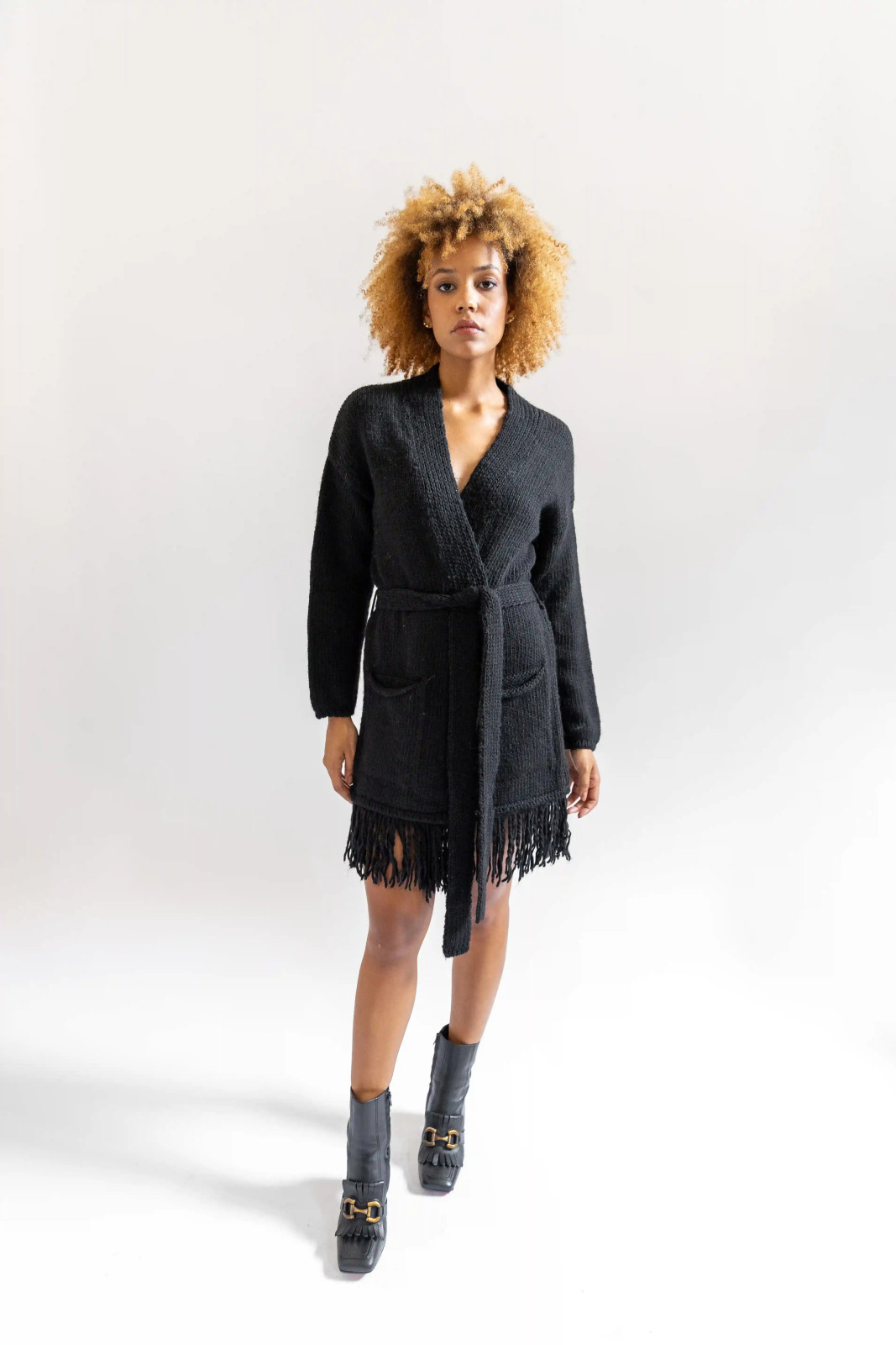 Cappotto in maglia con...