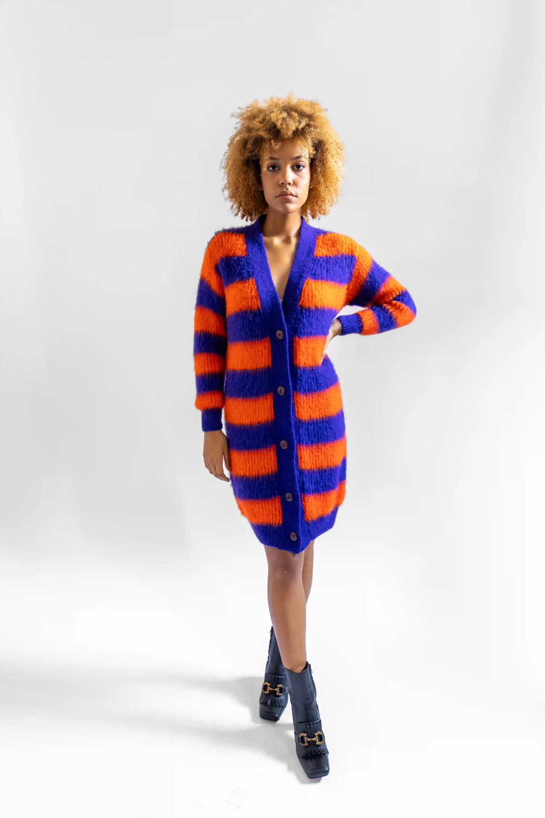 Cardigan in kid mohair...
