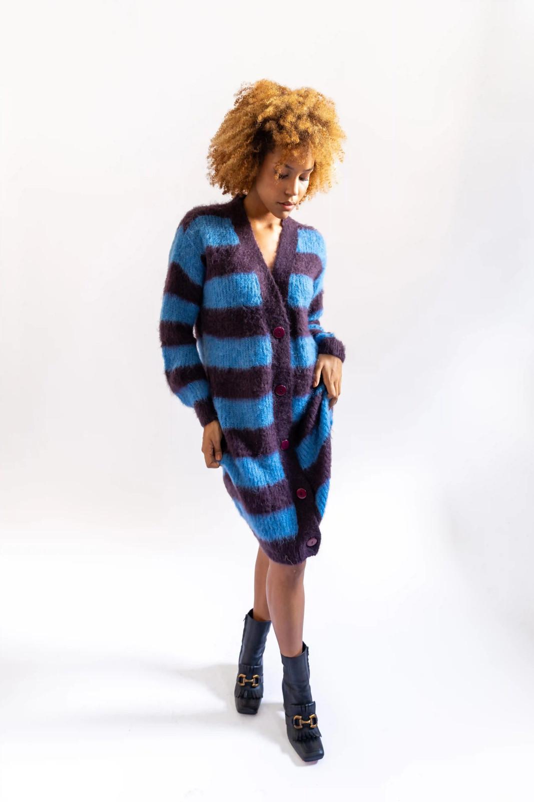 Cardigan in kid mohair...