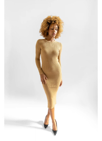 copy of Ribbed dress in wool and viscose