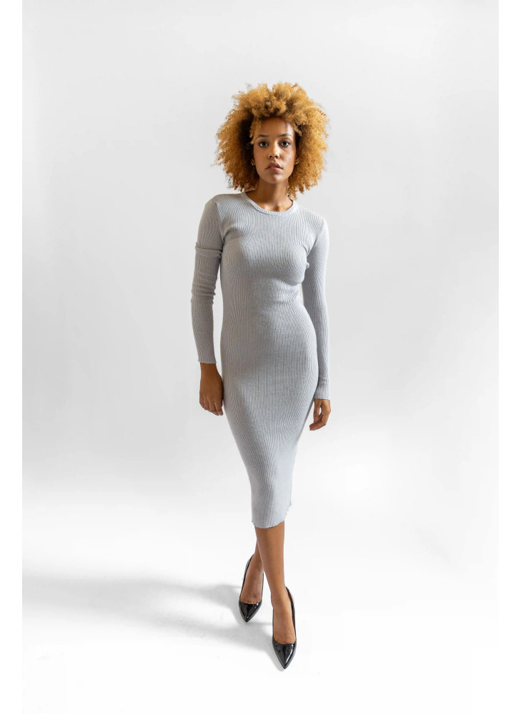 copy of Ribbed dress in wool and viscose