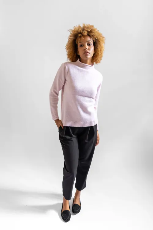 Maglia collo caminetto lana...