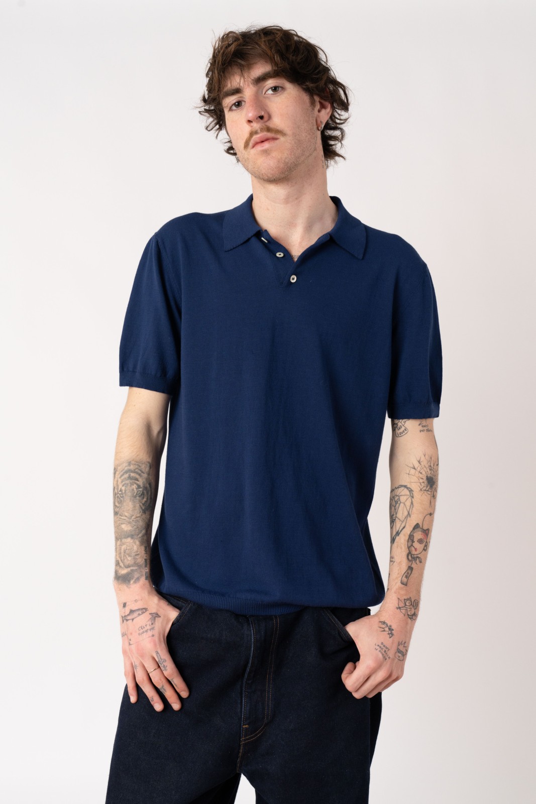 Polo 100% cotone crêpe