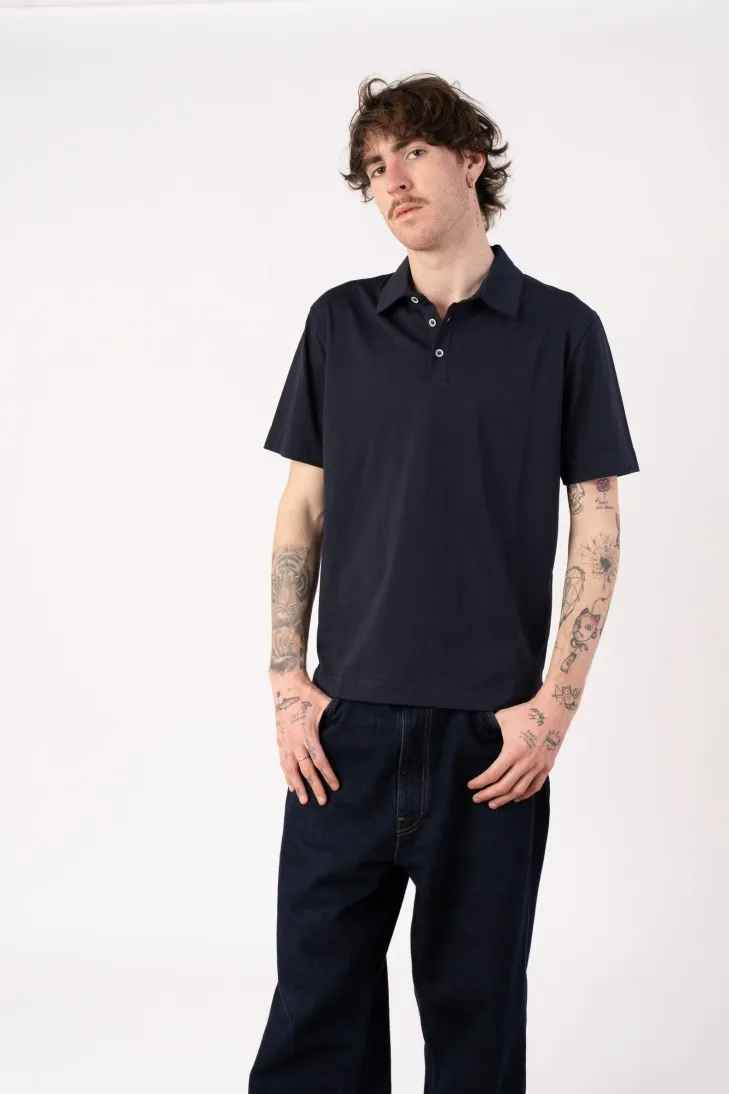 Black basic polo shirt