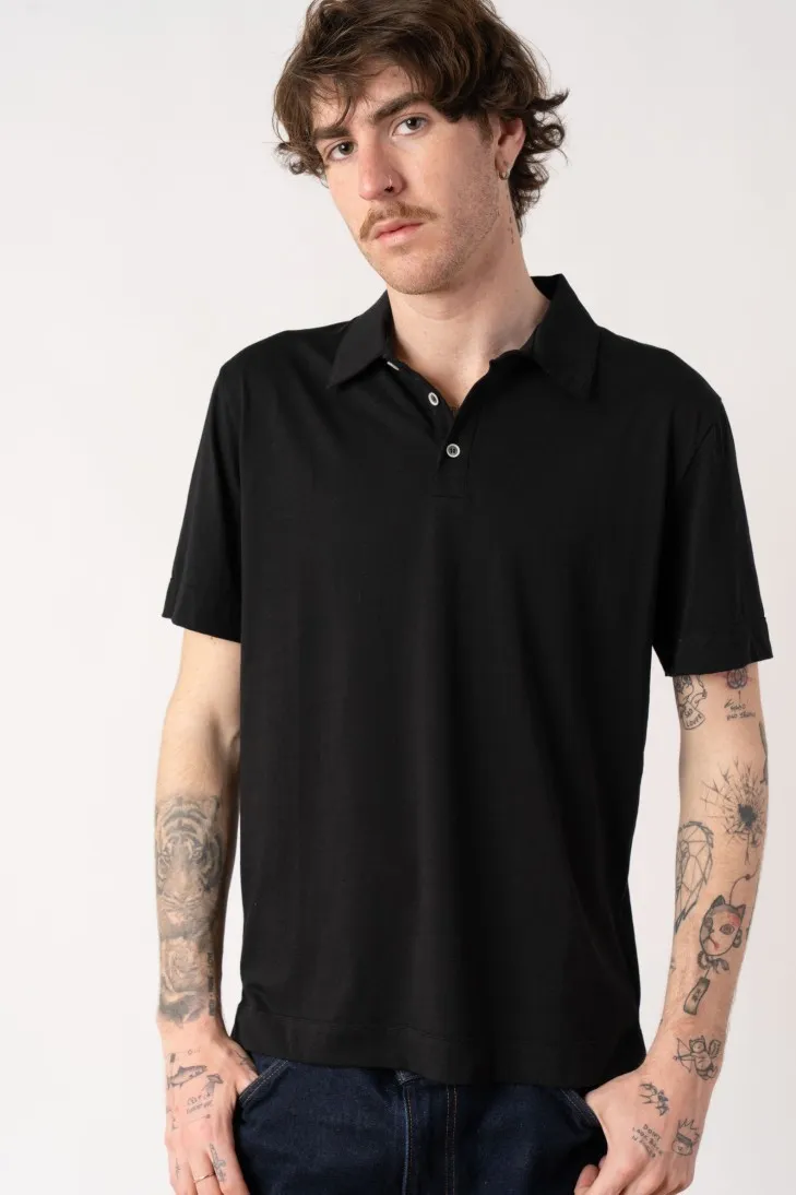 Plain off-white basic polo shirt