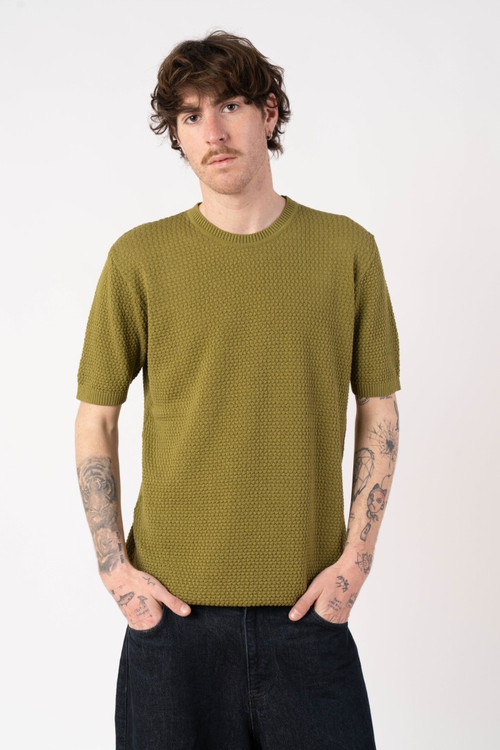 Girocollo 100% cotone nido d’ape