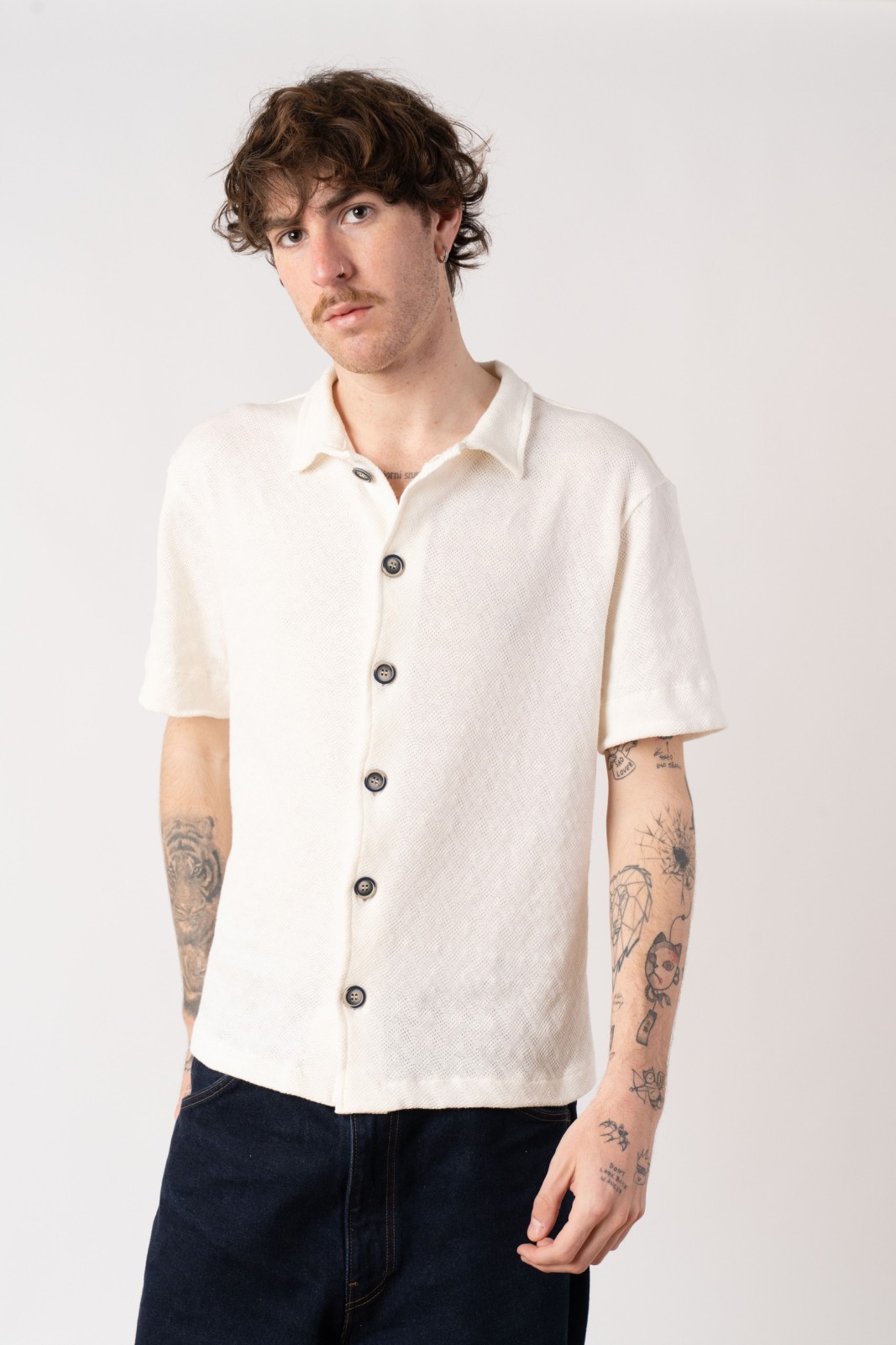 Camicia 70% cotone 30% lino