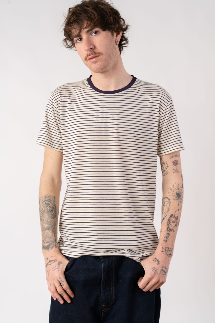 Striped crew neck