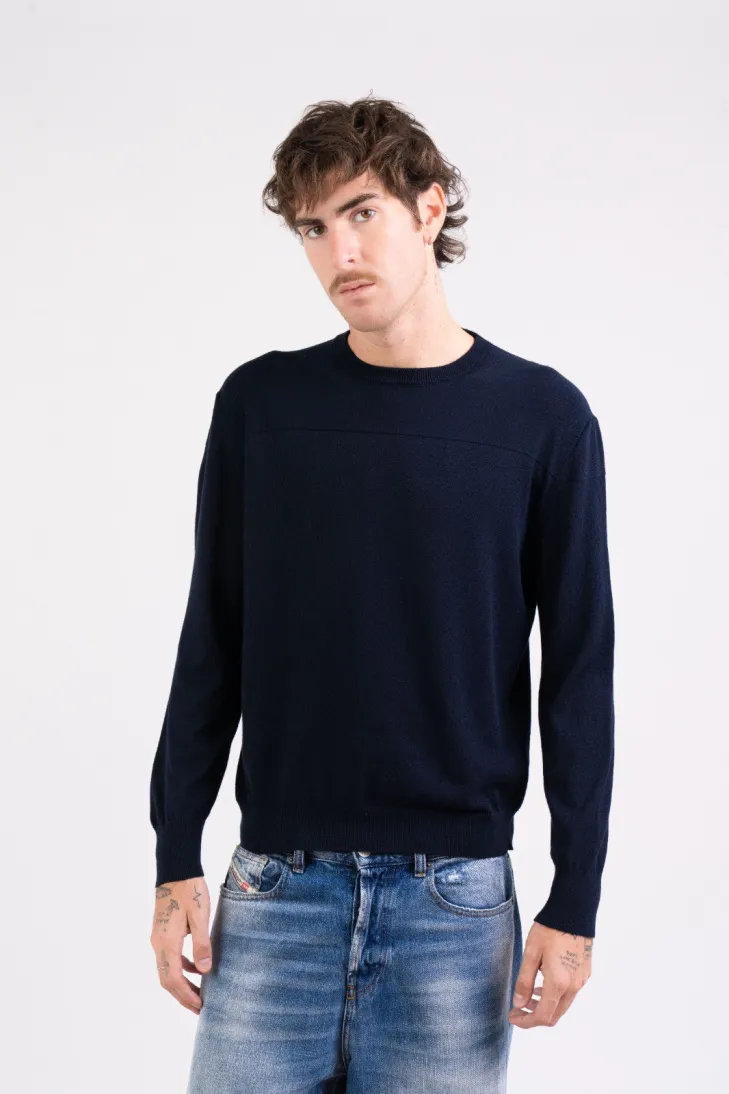 Maglia girocollo in modal light nero
