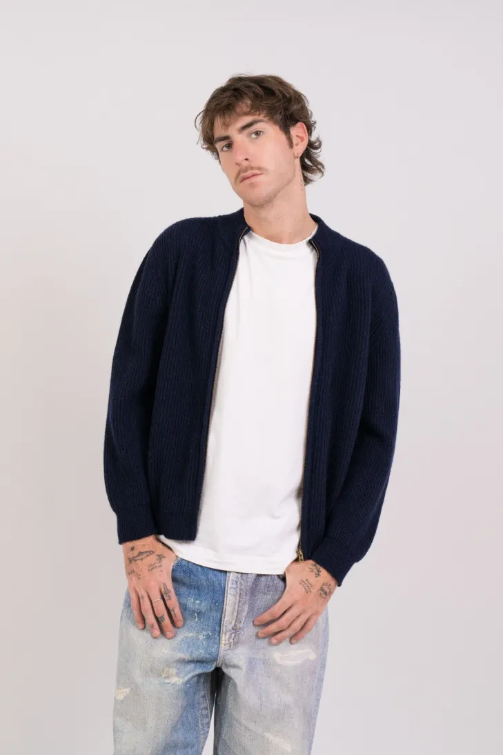 copy of Giacca collo alto a maglia inglese nero
