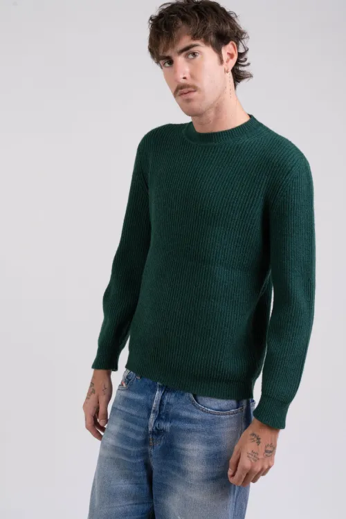 Maglia girocollo a maglia...