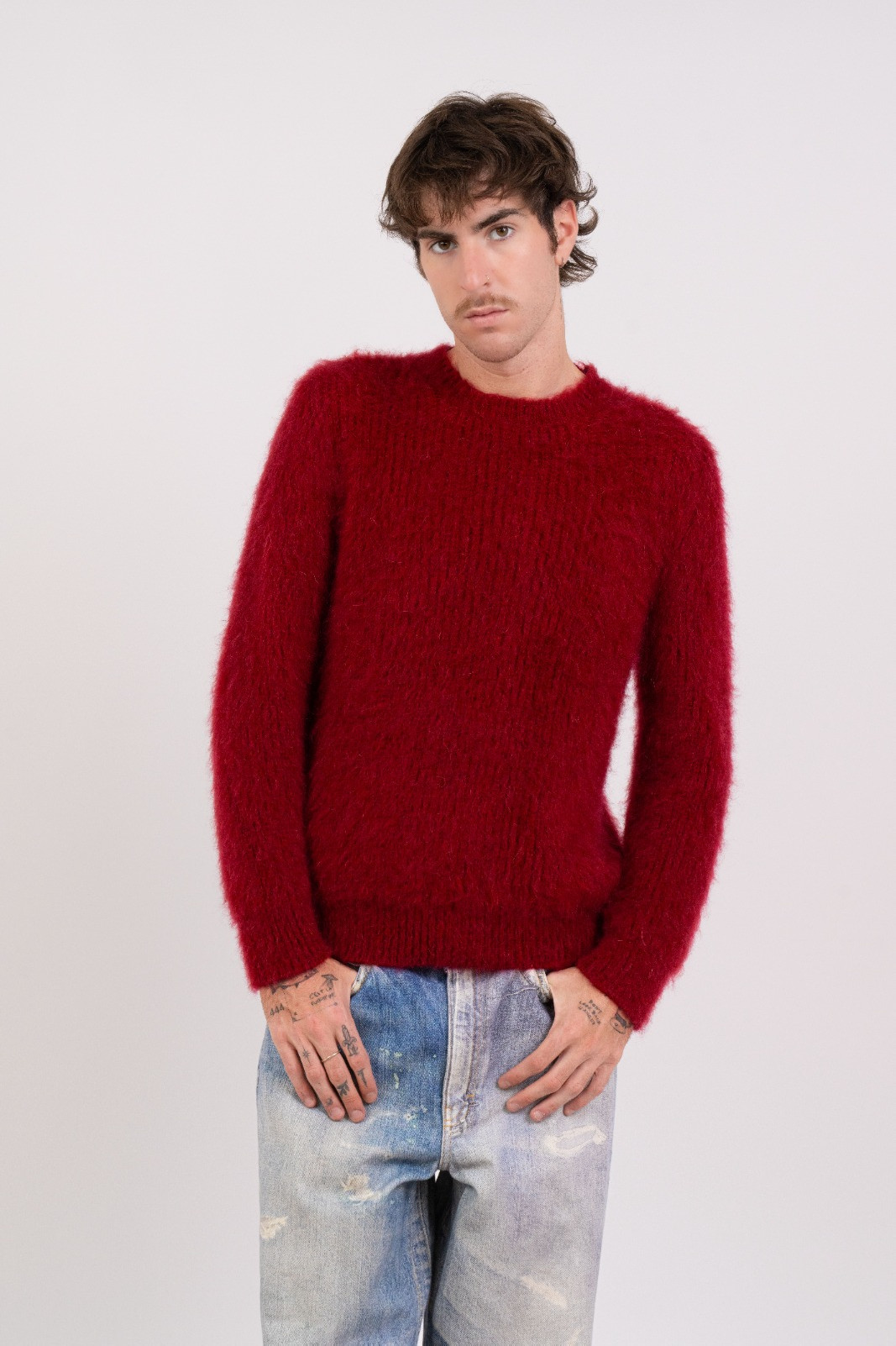 Maglia girocollo in tinta...