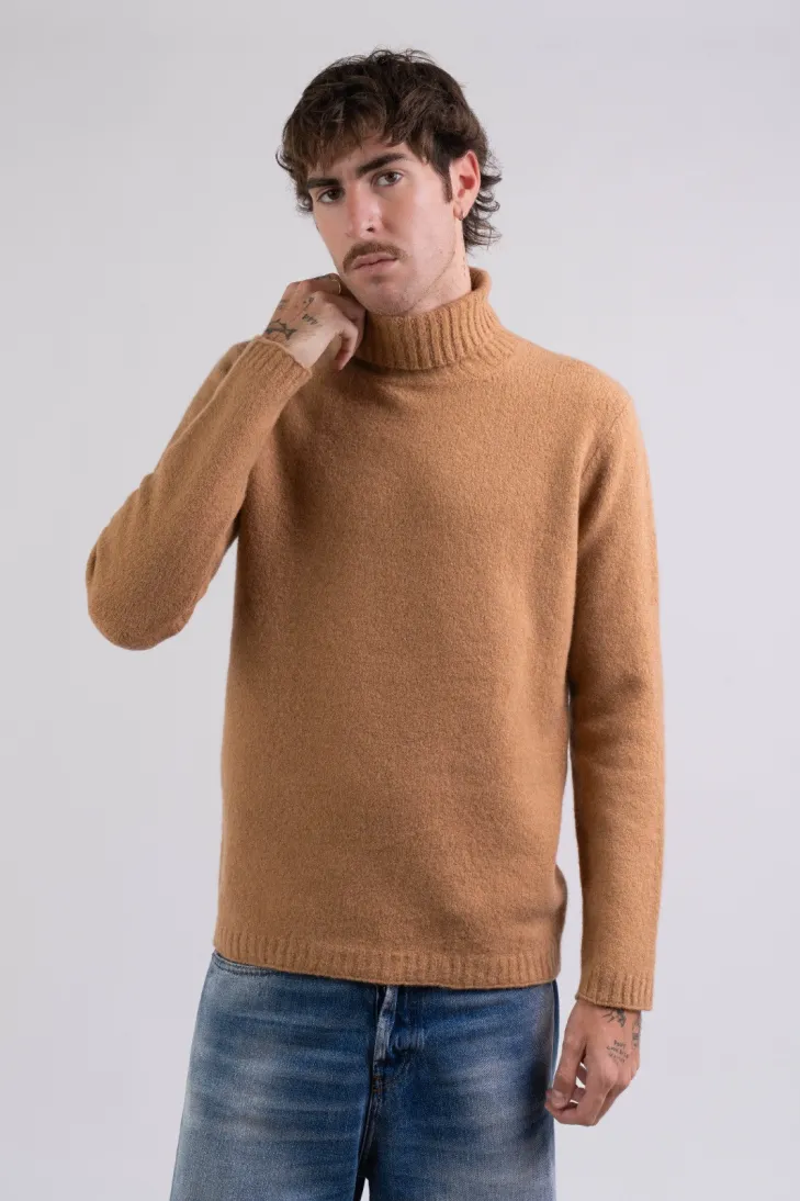 copy of Camel men's virgin wool cyclist neck sweater
