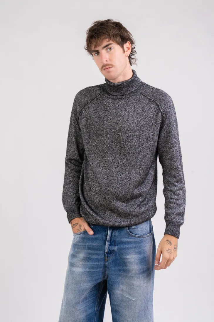 Maglia collo ciclista con manica a sella color viola