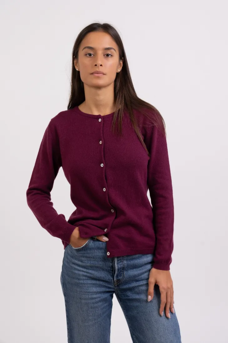 Giacchina coreana misto cashmere bordeaux