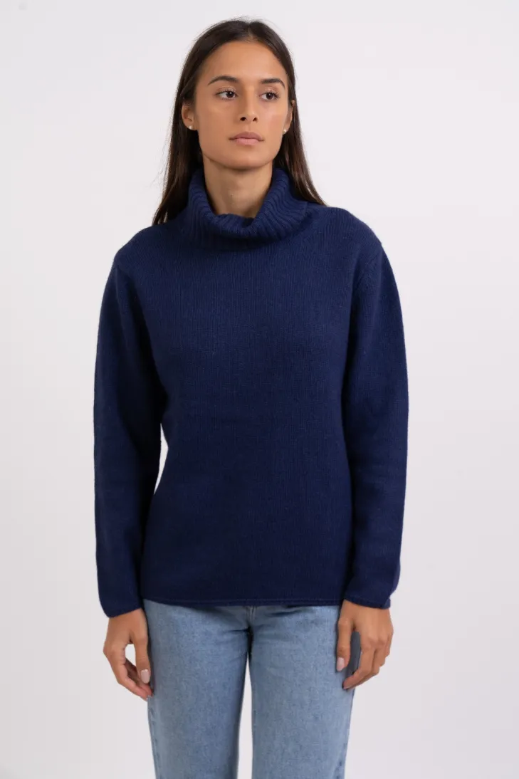 Maglione collo alto morbido cashmere blend
