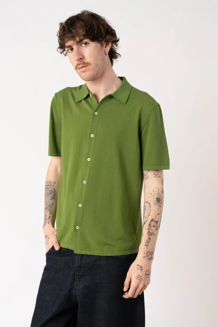 Camicia over 100% cotone crêpe nero