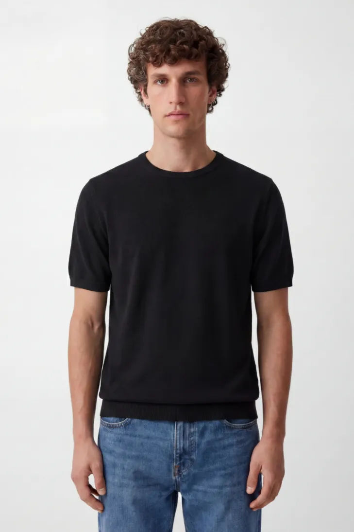copy of Natural shaved half-sleeve crew neck