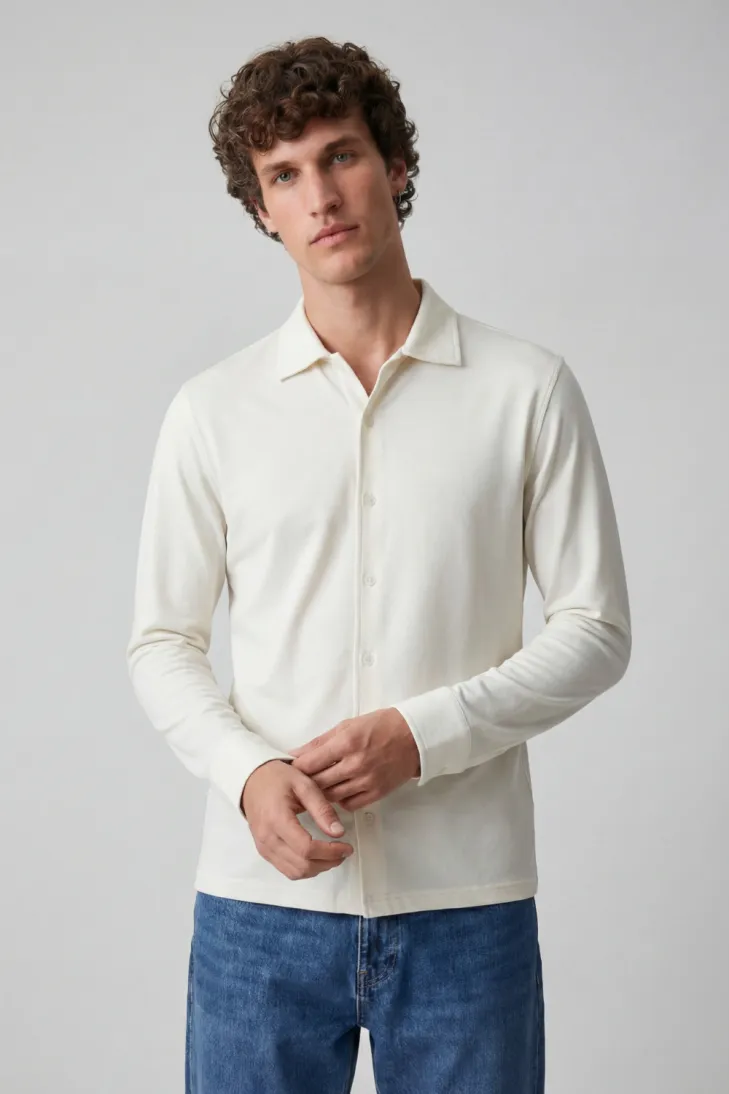 copy of Natural crepe cotton shirt