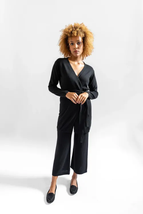 Cashmere blend duster with...