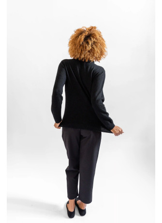 Wool and cashmere fireplace neck sweater